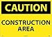 National Marker Construction Area, 20X28.040 Aluminum, Caution Sign (C664ad)