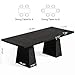LITTLE TREE Dining Table for 4-6 People, Wooden Table, Rectangle Furniture with Heavy Duty Legs, Modern Kitchen Table for Home, Dining Room, Black