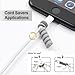 VIWIEU 36 PCS Charger Cable Protector for iPhone, Cord Protectors for Phone iPad Charging Cable with 2 Desk Cable Clips, Break-and-Bend-Resistant Cord Saver for MacBook, Laptop Accessory (Black/Gray)