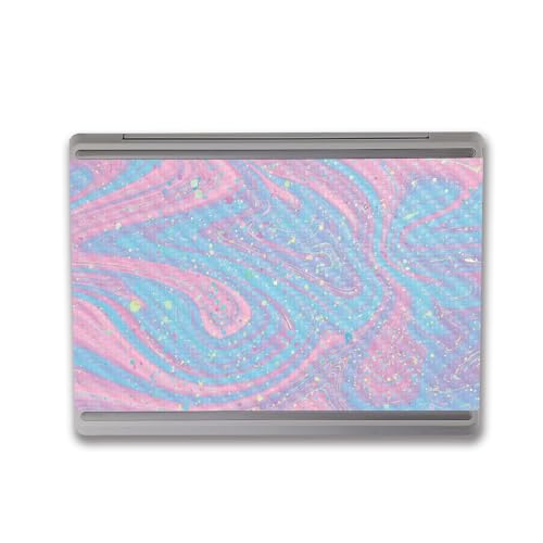 Image of MightySkins Carbon Fiber Skin Compatible with Microsoft Surface Laptop Go 3 (2023) Full Wrap Kit - Cotton Candy Swirl | Protective, Durable Textured Carbon Fiber Finish | Made in The USA
