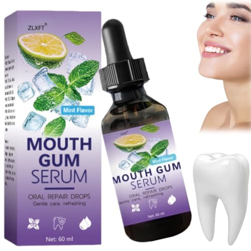 Gocce di Rigenerazione Gengivale,Gocce per Riparare le Gengive Che si Allontanano,Ripristino Delle Gengive Restauro Gengivale,Riparazione di Perdita di Gengive,Riduce il Sanguinamento,60ml