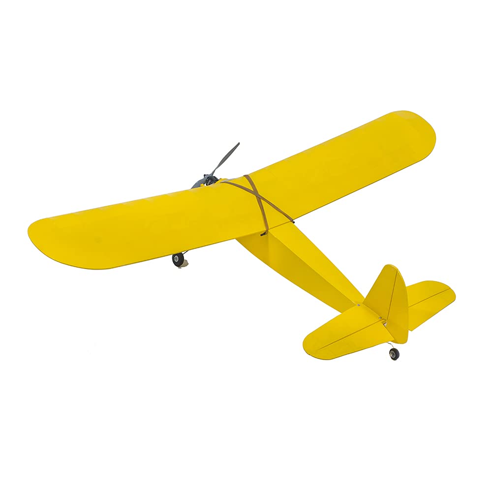 CHENTON Dancing Wings Hobby - Kit Avion En Bois Balsa Piper Cub J-3 1,2 M - DIY à Assembler - Parfait Pour Débuter En Vol