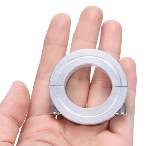 QUARKZMAN 4 Stück Doppelt geteilte Klemmring für 1-1/8 Welle, zweiteiliger Klemmring, 1-7/8 Außendurchmesser, 1/2 Dicke, Aluminiumlegierung mit Splintschraube