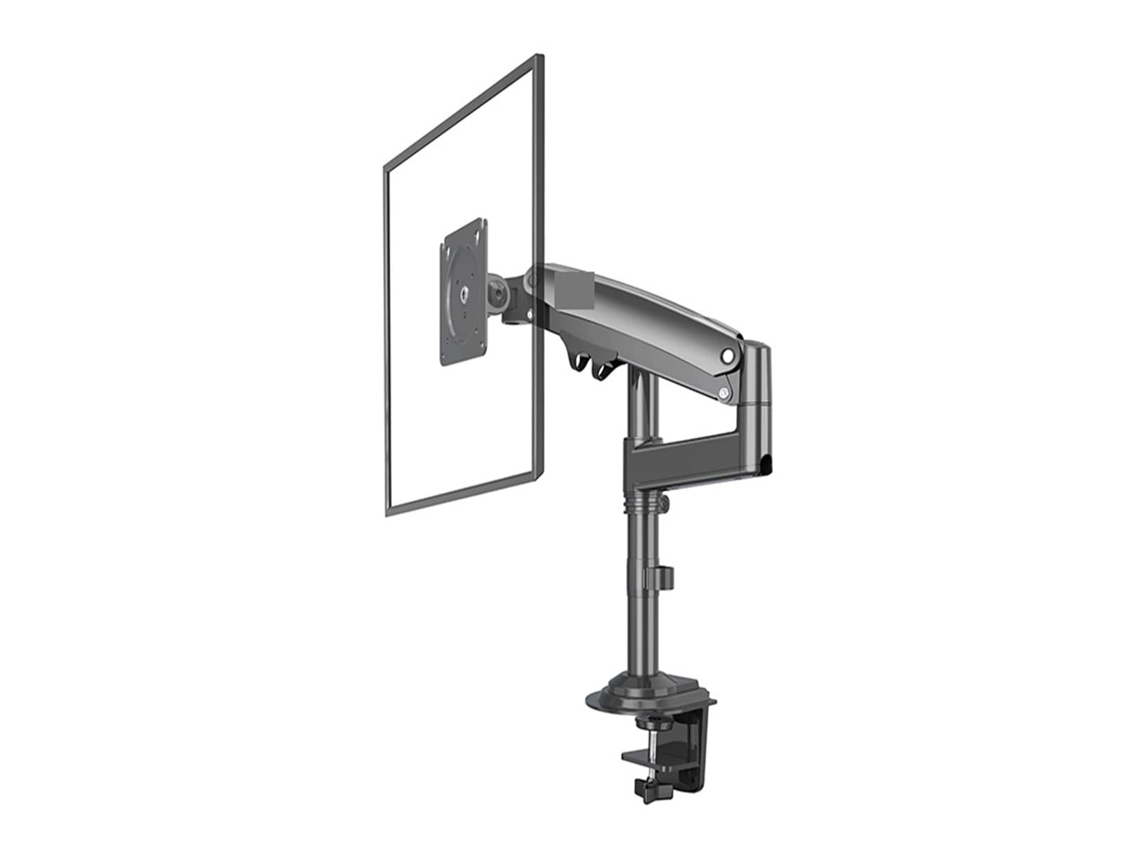 Cfwwsaq Nero Monitor Arm, Gas Spring 22-35" Lcd Led Monitor Holder Arm Full Motion Desktop Ergonomic Monitor Tv Mount Bracket Load 2-12 Kgs(Nero)