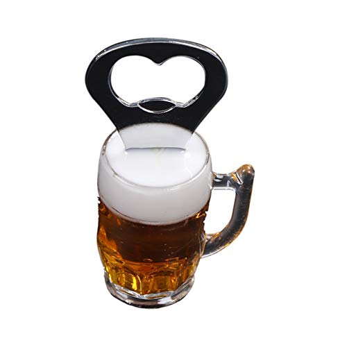 1 Pc Cup Shape Fridge Magnet Bottle Opener Keychain Pocket Key Rings Chain