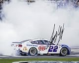 AUTOGRAPHED 2025 Joey Logano #22 AAA Racing TEXAS RACE WIN (Victory Burnout) Signed 8x10 Inch Picture NASCAR Glossy Photo with COA