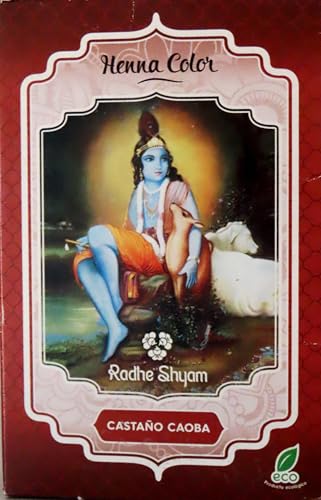 Henna Radhe Shyam Castaño Caoba Polvo 100 GRS