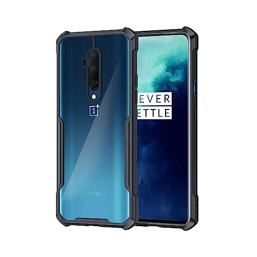 Amazon Brand – Solimo 360 Degree Protection Black Border Back Cover for Oneplus 7T Pro – Black