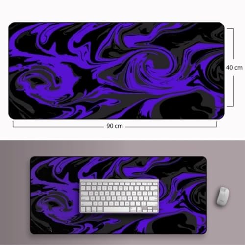 Image of Saco XXL Gaming Mouse Pad for PC - Large Desk Mat 900x400x3mm, Extended Non-Slip Rubber Base, Waterproof Surface, Liquid Wave Design, Big Keyboard Mouse Pad for Office & Home Setups