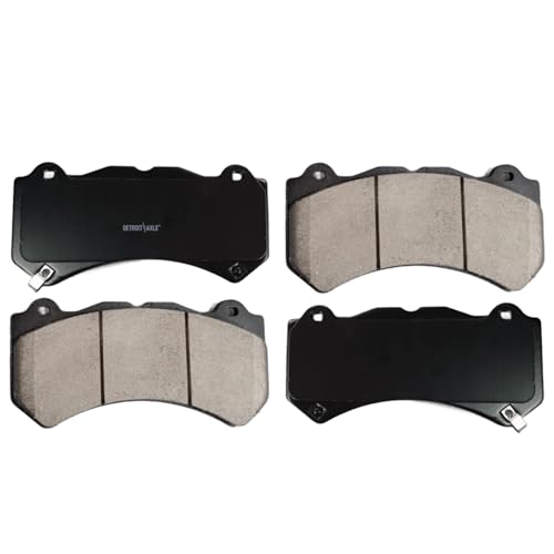 Image of Detroit Axle - Front Brake Pads for Jeep Grand Cherokee Dodge Charger | Challenger Chevy Camaro Cadillac CTS ATS Rivian R1S R1T, Ceramic Brake Pads with Hardware Replacement