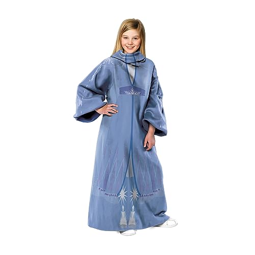 Northwest Frozen 2 Elsa Fall Gown Youth Silk Touch Comfy Throw Blanket with Sleeves, 48" x, 48"
