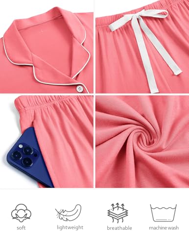 Image of HNG Pajama Sets for Women 2 Piece PJ Sets Short Sleeve Lounge Set Fashion Sleepwear XS-3XL