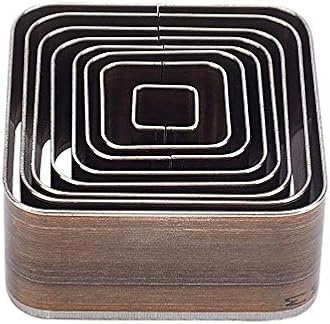 PH PandaHall 8 pcs High Carbon Steel One Hole Hollow Punch Cutter Set, 8 Sizes 20 25 30 35 40 45 50 55mm Square Leather Die Cutter Tool Cutting Punching Die for Handmade DIY Leather Craft