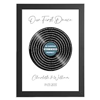 CUSTOMIZED GIFTS FOR YOUR HUSBAND OR WIFE: You can personalise your romantic song lyrics print & change the text " Our First Dance" to any message. You can also customize the date, colour and names as well as specify your favourite song and lyrics. T...