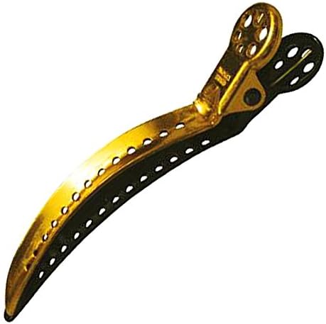 YS Park Sectioning Chignon Clips for Hair Salons & Stylists / 2 Pack In Gold/Black + FREE Double Dip Comb