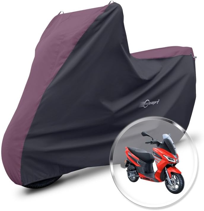 Neodrift 'SuperMax' Bike Cover Suitable for Aprilia SXR 160 (All-Weather Motorcycle Protection, Water & UV Resistant, Dustproof, Windproof) (Colour: Maroon - Black)