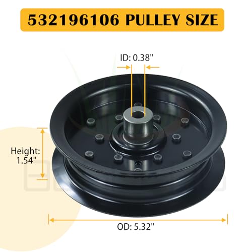 BOSFLAG 532196106 Husqvarna Idler Pulley with 177968 Idler Pulley Craftsman by BOSFLAG - Used condition - Image 3