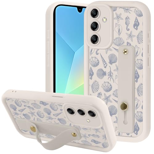 Coque Samsung A16 5G抗震防摔 et béquille support motif océan coquillages