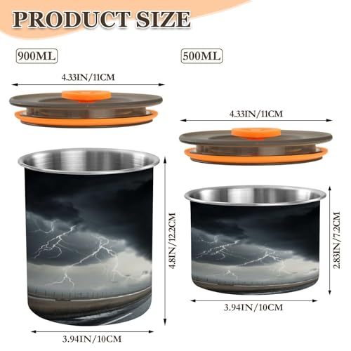 Envase hermético para café acero inoxidable 500ml miniatura 2