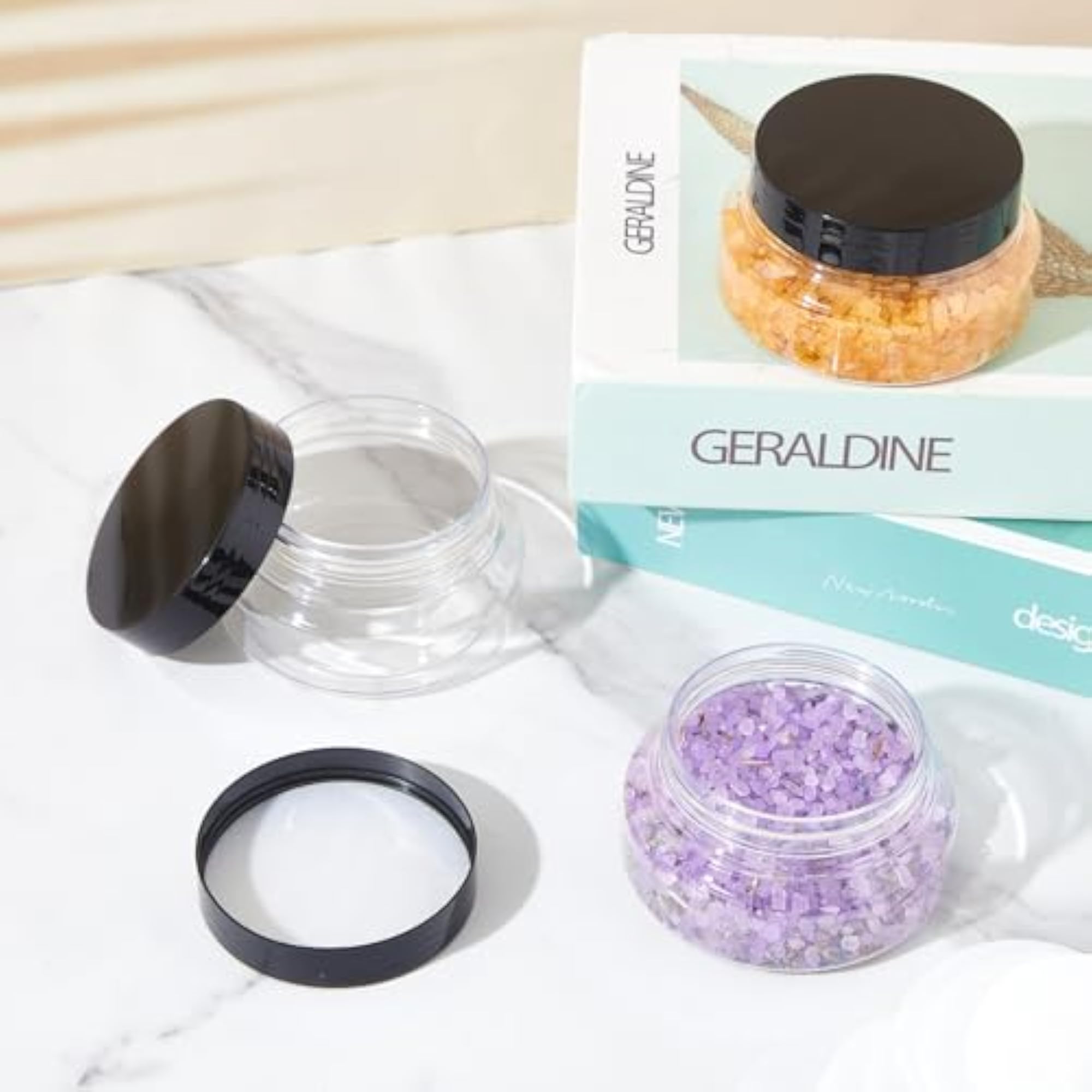 48 Pack Clear Plastic Cosmetic Jars with Lids, 5 oz