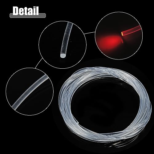 Image of ACROPIX 3.5mm 0.14 inch 5m 16.40ft Universal Glow Optic Fiber Cable Car Light Decoration Clear - Pack of 1