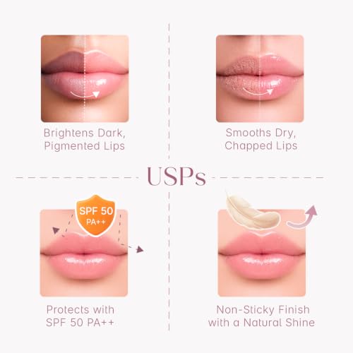 Image of Seoulskin Lip Balm SPF 50 PA++ | Brightening Lip Care for Pigmented Lips | Tinted Hydrating Formula | Kojic Acid & Niacinamide | Non-Sticky | Sun Protection | For Women | 10g