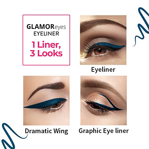 Nykaa GlamorEYES Delineador Líquido 5ml Azul miniatura 5