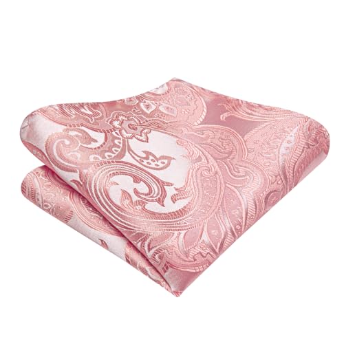Image of Dubulle Self Tie Bow Ties and Lapel Pin for Men Paisley Solid Mens Bowtie and Handkerchief Cufflinks Set Wedding