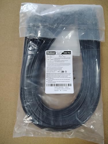 Oksdown 100 Pack Black Thick Cable Ties Heavy Duty Large 600mm×4.8mm Strong Nylon Plastic Self Locking 24 inch/60 cm Extra Long Zip Tie Wraps - Image 2