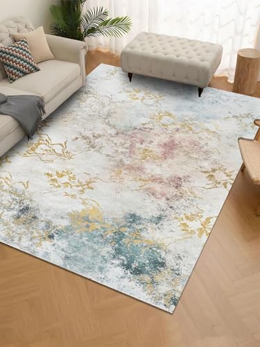 Tapis pliable marbre vintage doux et facile à nettoyer pour salon