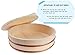 Kichgather Wooden Sushi Rice Bowl with Lid Hangiri Sushi Oke Sushi Rice Mixing Tub (13 “ with lid)