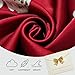 Seawhisper Red Silk Neck Scarf for Women Tie Satin Head Hair Scarves Bandana Square Headscarf Fashion Lightweight Dressy Bufandas de Mujer Elegantes