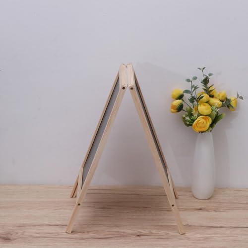 Mini Pizarra de Madera con soporte de trípode y superficie funcional a doble cara 5