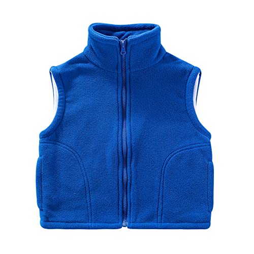 Ohrwurm Toddler Boy Vest 3T Suit Jacket Classic School Sweater Vest Sleeveless Fleece Outfit for Autumn and Winter, Blue, 3-4T