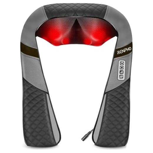 RENPHO Masajeador de Cuello y Hombros con Calor, Shiatsu Masajeador Cervical y Espalda, 3D Rotación, Masaje Eléctrico de Tejido Profundo, Relajación para Cuello y Hombros en Casa, Oficina o Coche