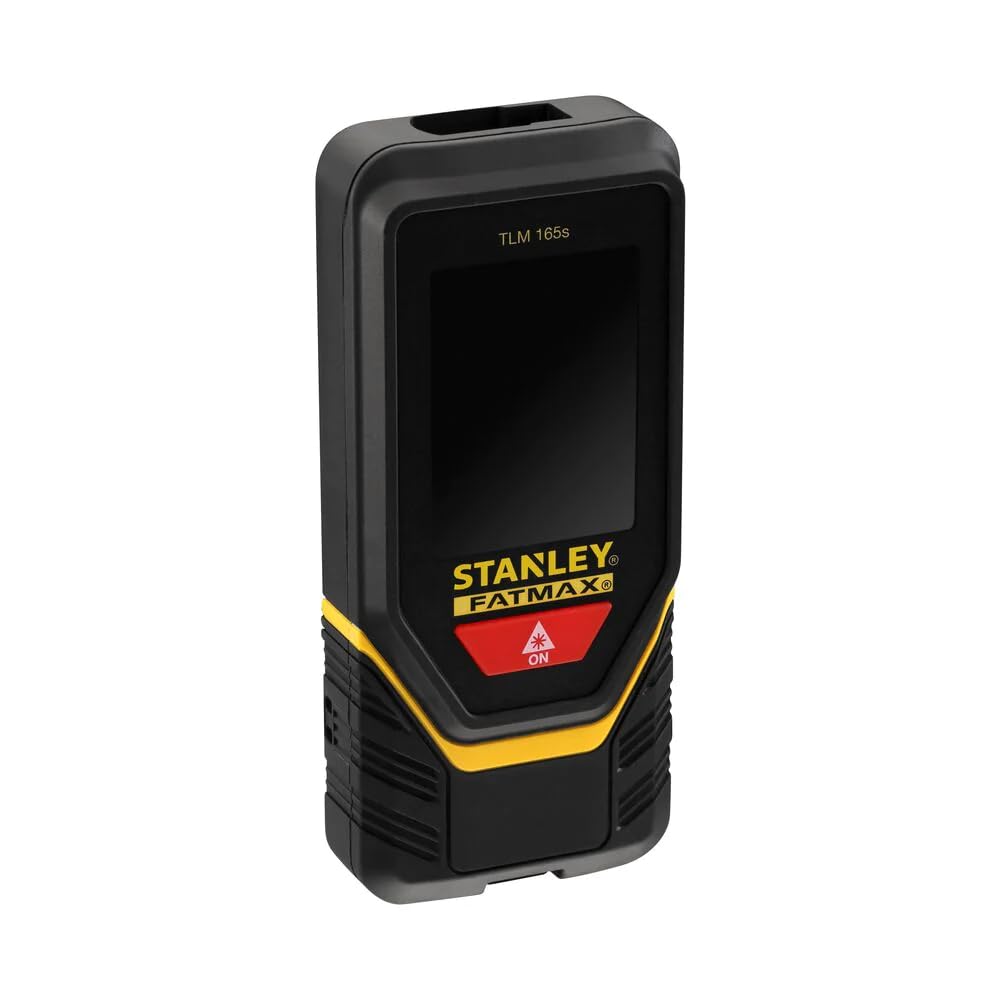 50M TLM165 Laser Measure 0.1 → 50m Range ±1.5mm Accuracy with Multi-Measurement Modes Pythagorean, Distance, Area&Volume with Bluetooth, Yellow/Black, STHT1-77139, 2 Year Warranty