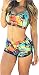 TOP HERE Women's Bandage Sporty Bathing Suit Boyleg Short Bikini Swimsuit (XXL(US Size:14-16), Blue)