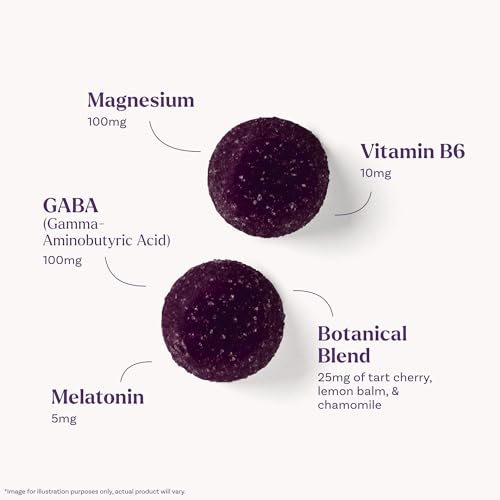 Natrol Sleep + Restore Magnesium Glycinate Blend Gummies with Melatonin 5mg - Calm Magnesium with GABA,Botanical Blend,Cherry Flavor,60 Gummies,(Pack of 2) - image 3