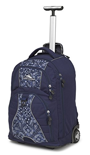 High Sierra Freewheel Wheeled Laptop Backpack, True Navy/Bandana, 20.5 x 13.5 x 8-Inch