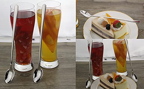 Custom Engraved Long Ice Tea Spoon 9" Teaspoon For Mixing, Cocktail Stirring, Tea, Coffee, Milkshake, Cold Drink #TOP1