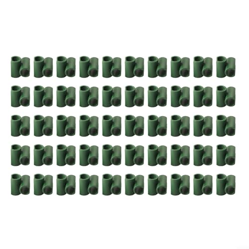 Lot de 50 connecteurs de canne de jardin, boules de support de plantes de 8 mm, clips en plastique PP pour filet de cage à fruits, fixations de tige de cadre de serre, accessoires de pergola