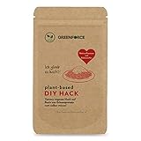 SO EINFACH GEHT’S: 1.) Hackmischung mit kaltem Wasser anrühren. 2.) 30 min im Gefrierschrank quellen lassen. 3.) Die Masse anbraten & zerkleinern. 4.) Im Rezept verarbeiten.