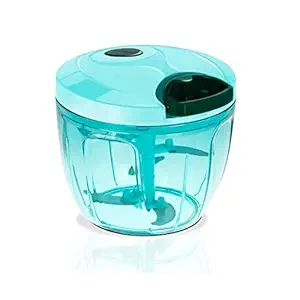 National Kitchenware Plastic Compact Vegetable & Fruits Chopper with 5 Blades (750 ml, Multicolor)