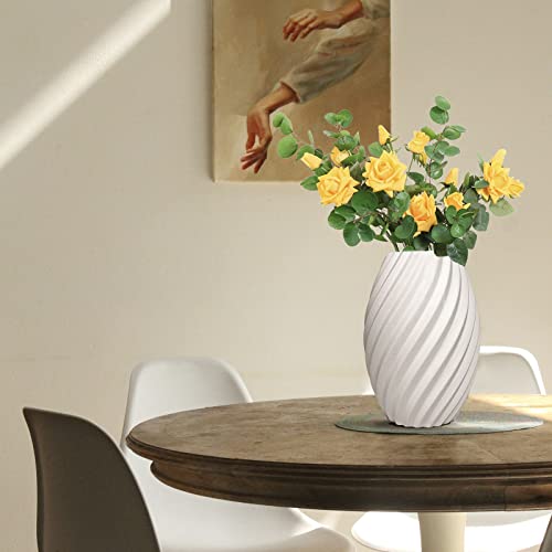 Ceramic Vases-Vases For Centerpieces,Vases Simple Style ，For Fireplace Bedroom Kitchen Living Room Centerpiece Desk Nordic Bohemian Style(White) #TOP5