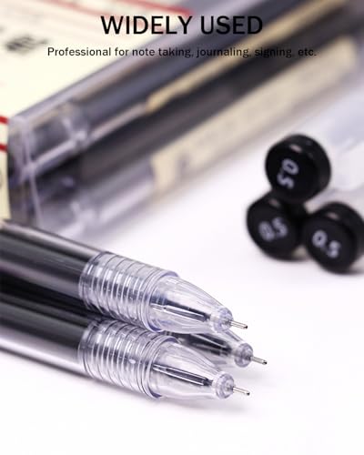 3 bolígrafos gel japoneses 0.35mm punta extra fina negros miniatura 7