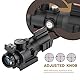 ESSLNB Zielfernrohr 4x32mm Airsoft Red Dot Visier Leuchtpunktvisier mit Fiberoptik und 11mm/22mm Montage für Luftgewehr Jagd Softair und Armbrust