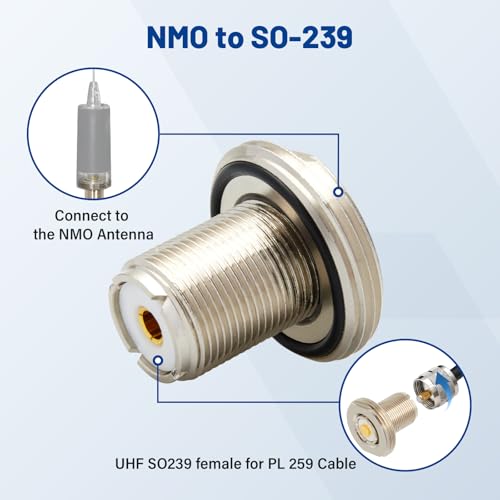 Conector Anina NMO a UHF Hembra SO-239 para antena móvil miniatura 2