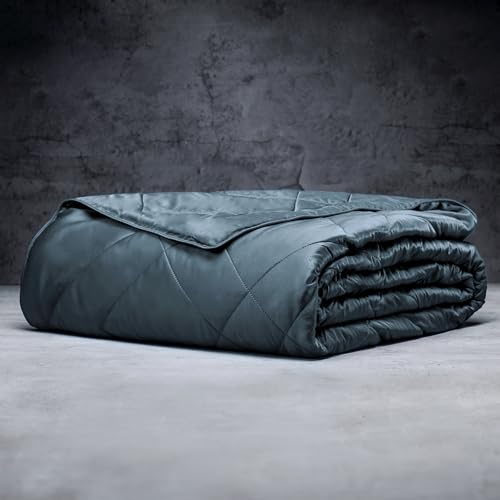Image of LUXOME Lightweight Blanket | 100% Rayon (Viscose) from Bamboo Fabric & Fill | King /Cal King - 98 inchx92 inch | Thermal-Regulating | Ocean