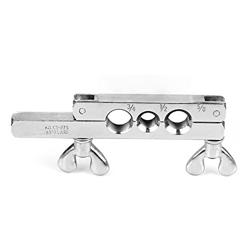 Flexzion Flaring & Swaging Tool Kit 45 Degree Tubing 1/8 To 3/4 Inch For Soft Copper Tube Extrusion Type Water Gas Line Automotive Plumbing 14 Pieces Cone With Portable Carring Case #TOP4