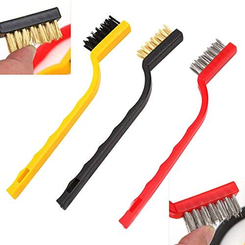 Blackr Juego de 3 cepillos de limpieza de quemador de gas para ollas, utensilios de limpieza
